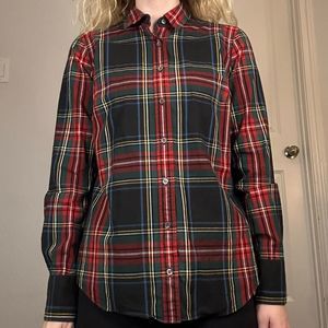 Women’s Plaid J. Crew Button Up Shirt Size 2